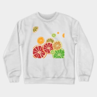 Fruits Oranges and lemons in citrus colors Crewneck Sweatshirt